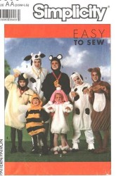 9305 1989 SIMPLICITY BEE, DALMATION, POODLE, MOUSE PATTERN ADULT,  KIDS